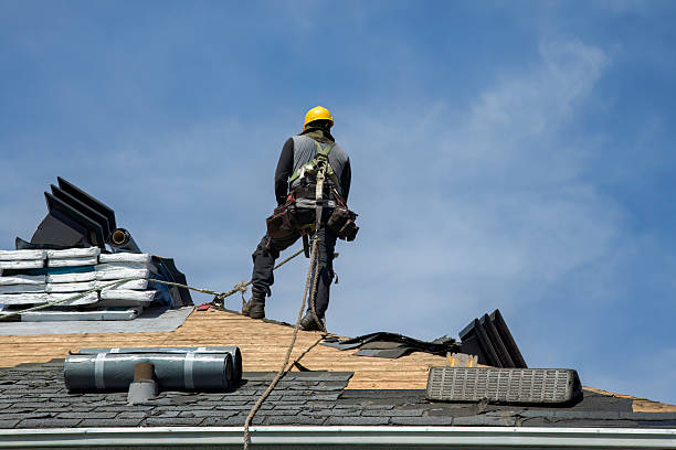 Professional Gutter Installation technician working in Moorestown, NJ